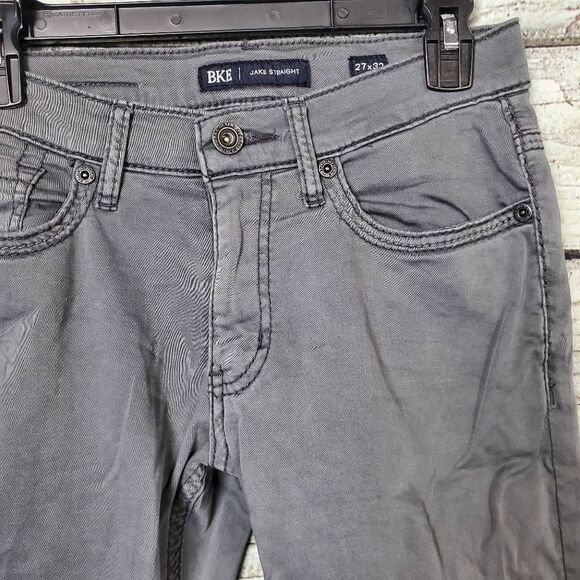 BKE Men’s Jake Straight Jeans Size 27x32 Gray Stretch Casual - Picture 3 of 9